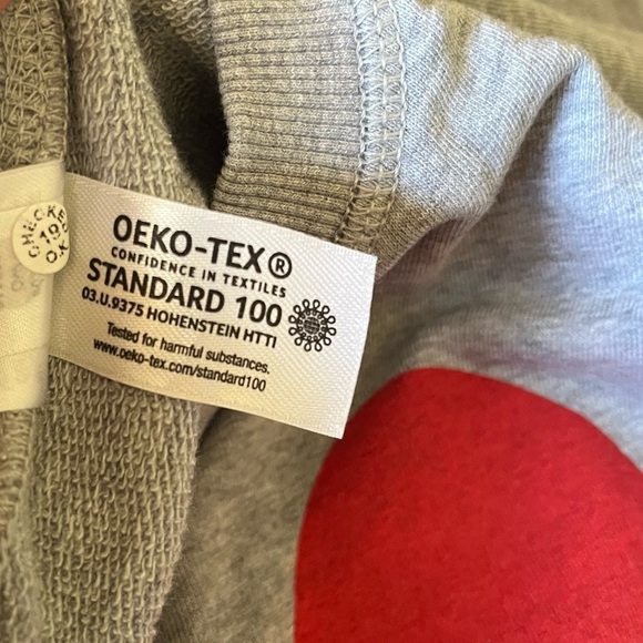 Hanna Andersson Women’s XS gray french terry sweatshirt with classic red heart - Picture 4 of 6